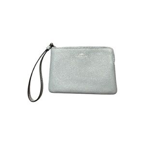 Coach Metallic Silver Wristlet
